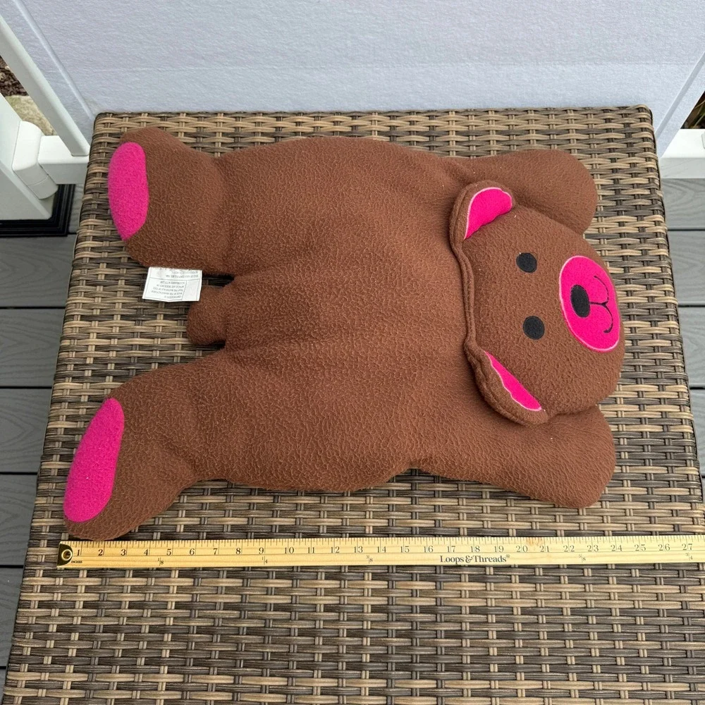 Vintage KKH Corp Bear Animal Shaped Plush Pillow 25